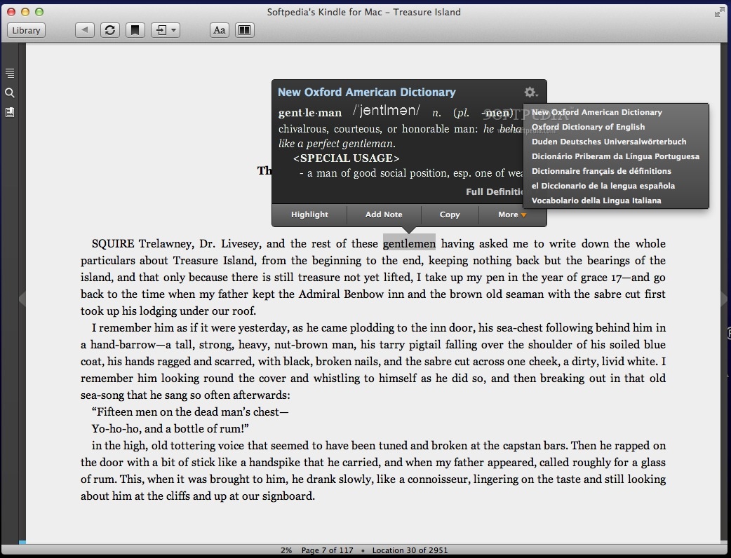 add a dictionary kindle for mac os x